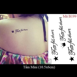 Hình xăm dán chữ B199