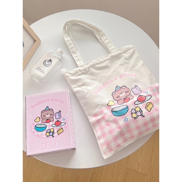 Túi tote by Buddies kèm hộp cute