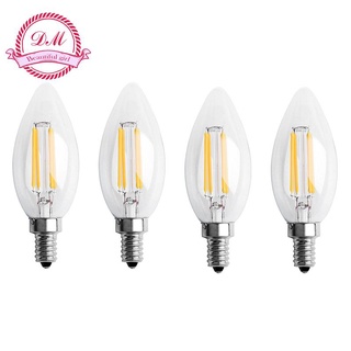 4 bóng đèn led e12 4w cob 10x3.5cm hình ngọn lửa