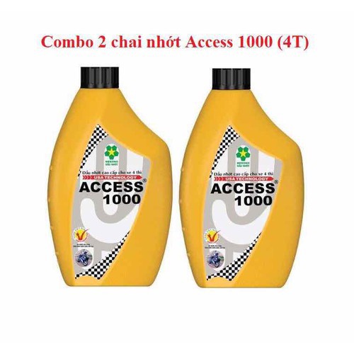 [Mã LIFEAUMAY giảm 10% tối đa 30k đơn 150k] [Free Ship Xtra] Combo 2 chai Nhớt xe số cao cấp ACCESS 1000 4T - NK-ACCESS