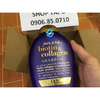 {Hàng xịn USA - Có video sp} Dầu gội Biotin Collagen Shampoo OGX 385ml của Mỹ