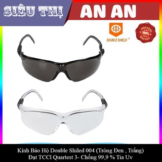 Kính bảo hộ DOUBLE SHILED 004 Tròng Trắng, Đen chắn tia UV chống chói hàng Đài Loan sản xuất