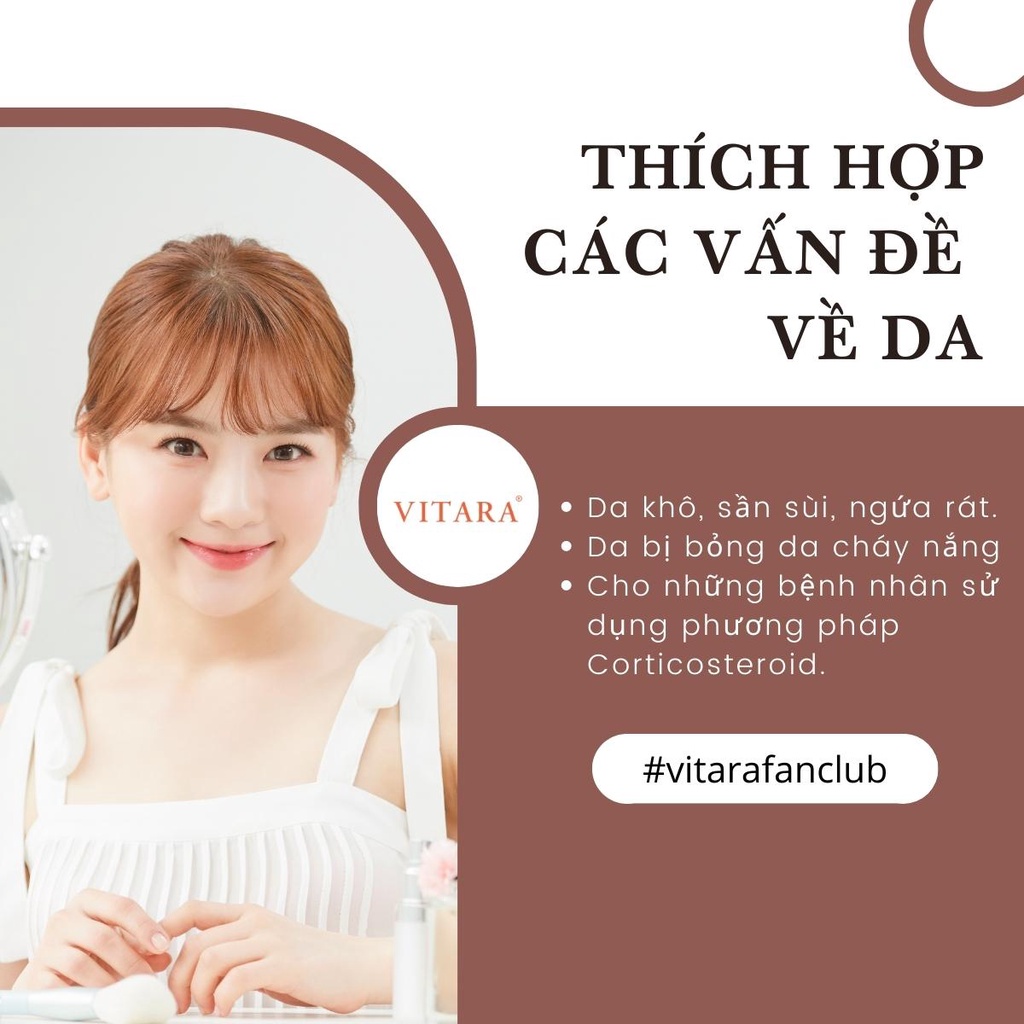 Gel thoa da bị kích ứng Vitara Aloe Vera thích hợp cho da khô, sần sùi, bị bỏng, cháy nắng 70g hoặc 120g