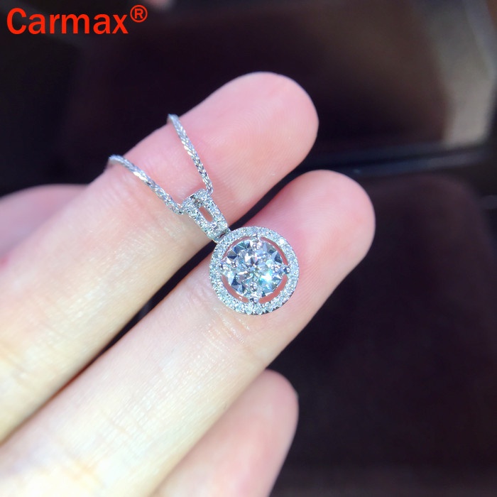 Vòng cổ mặt đính đá kim cương moissanite sang trọng