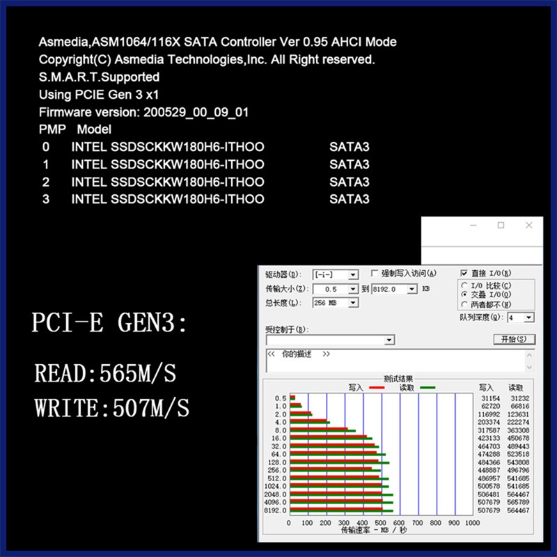 SSU PCIe to 4 Ports SATA 3 III 6 Gbps SSD Adapter PCI-E PCI Express X1 Controller Board Expansion Card Support X4 X6 X8 X16