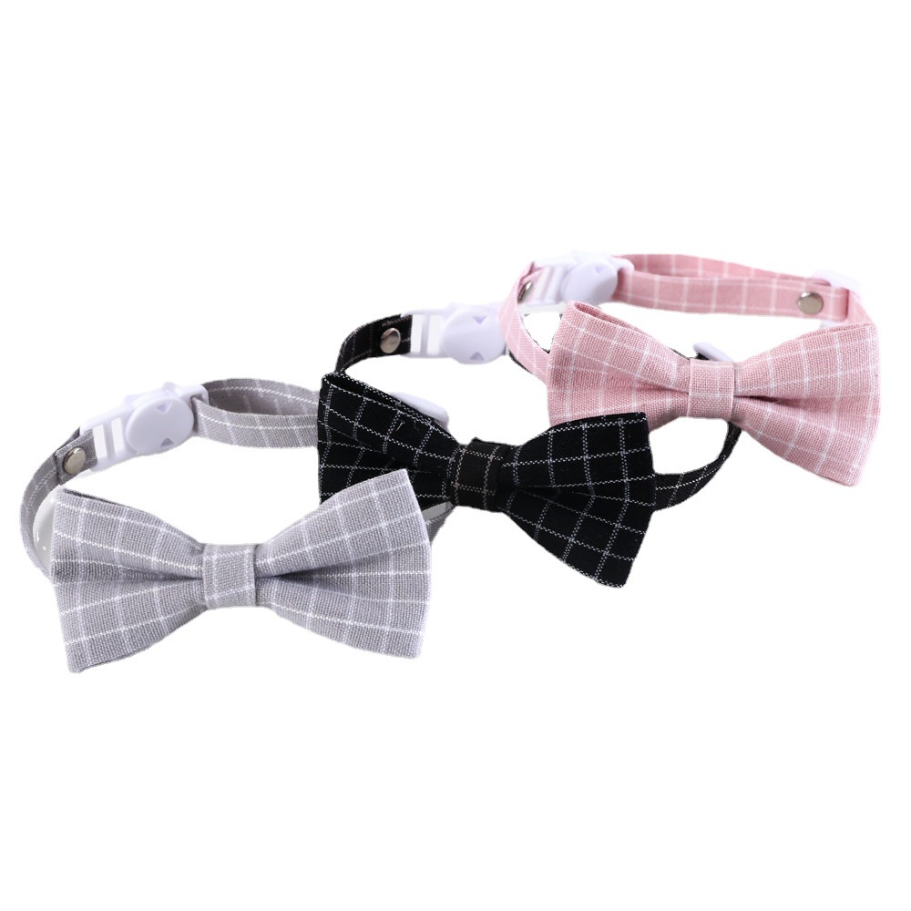 Vòng Cổ Caro / Nơ BướM An ToàN Cho Thú Cưng