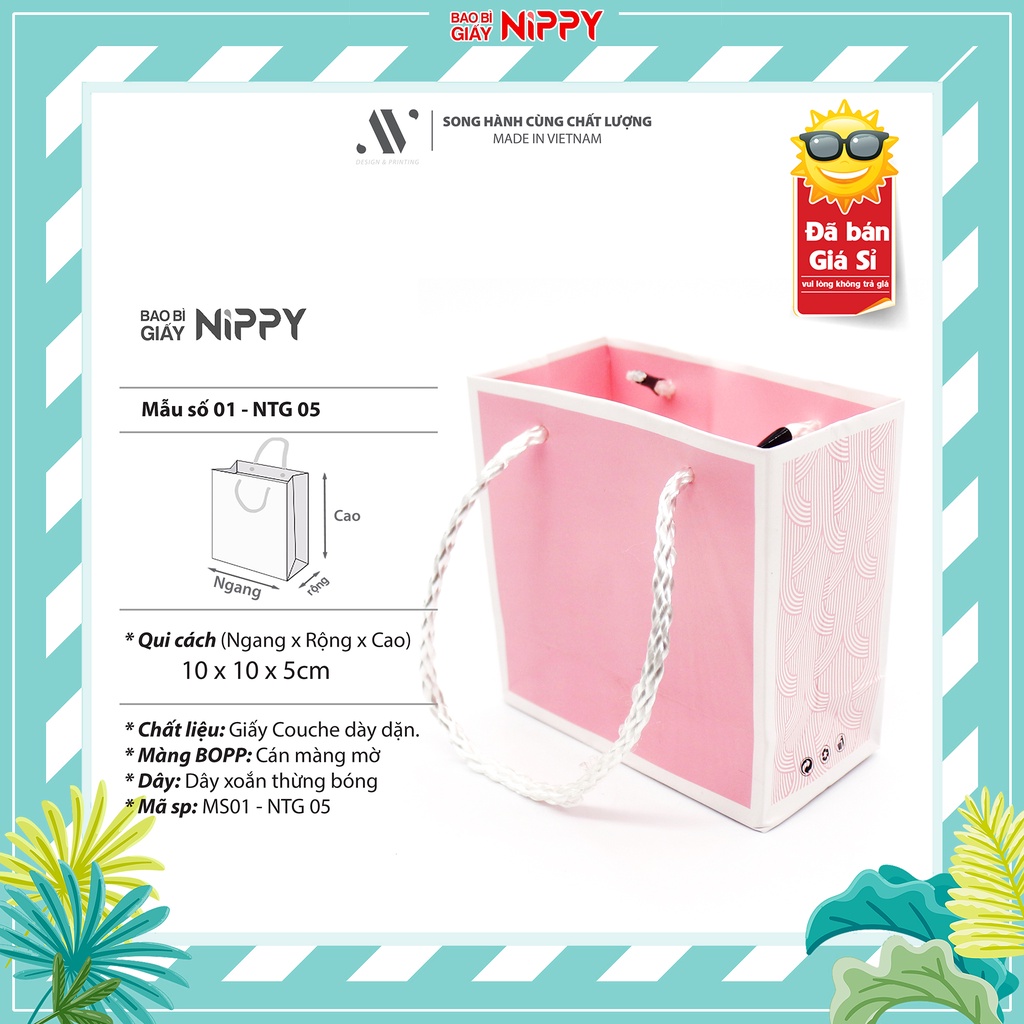 30 cái - Túi giấy mini NIPPY đựng son môi, nước hoa nhỏ, quà tặng, quà cưới phụ kiện, trang sức cá tính