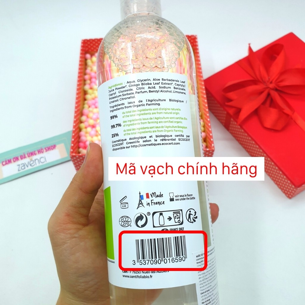 Nước Tẩy Trang Centifolia Eau Micellaire Tinh Chất Rau Má Làm Sạch Sâu Ngừa Mụn Dành Cho Cả Gia Đình (500ml)