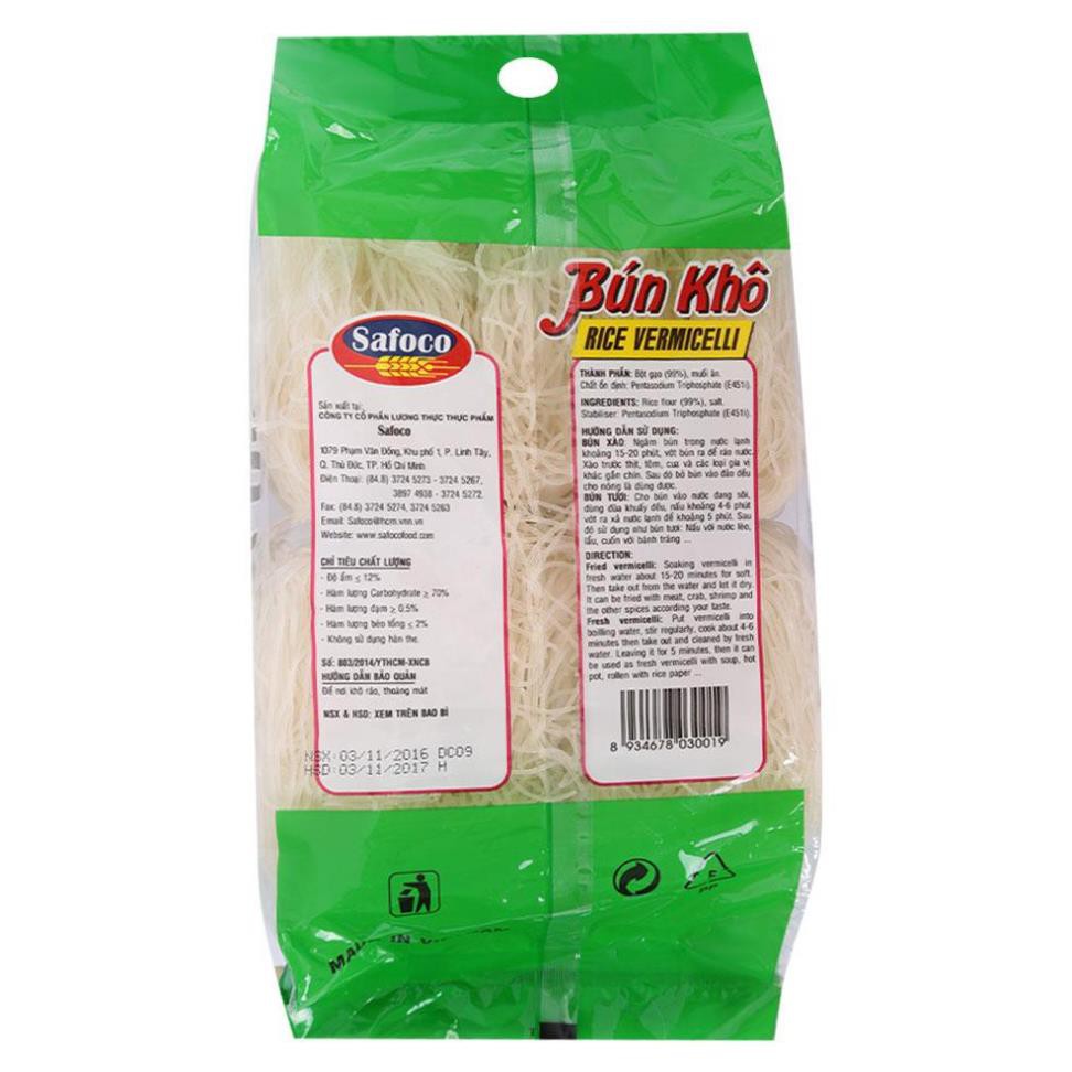 Bún Tươi Dạng Khô Safoco - Hỏa Tốc - Hữu Cơ Ăn Kiêng Giảm Cân Bún Riêu Chay 400g | BigBuy360 - bigbuy360.vn