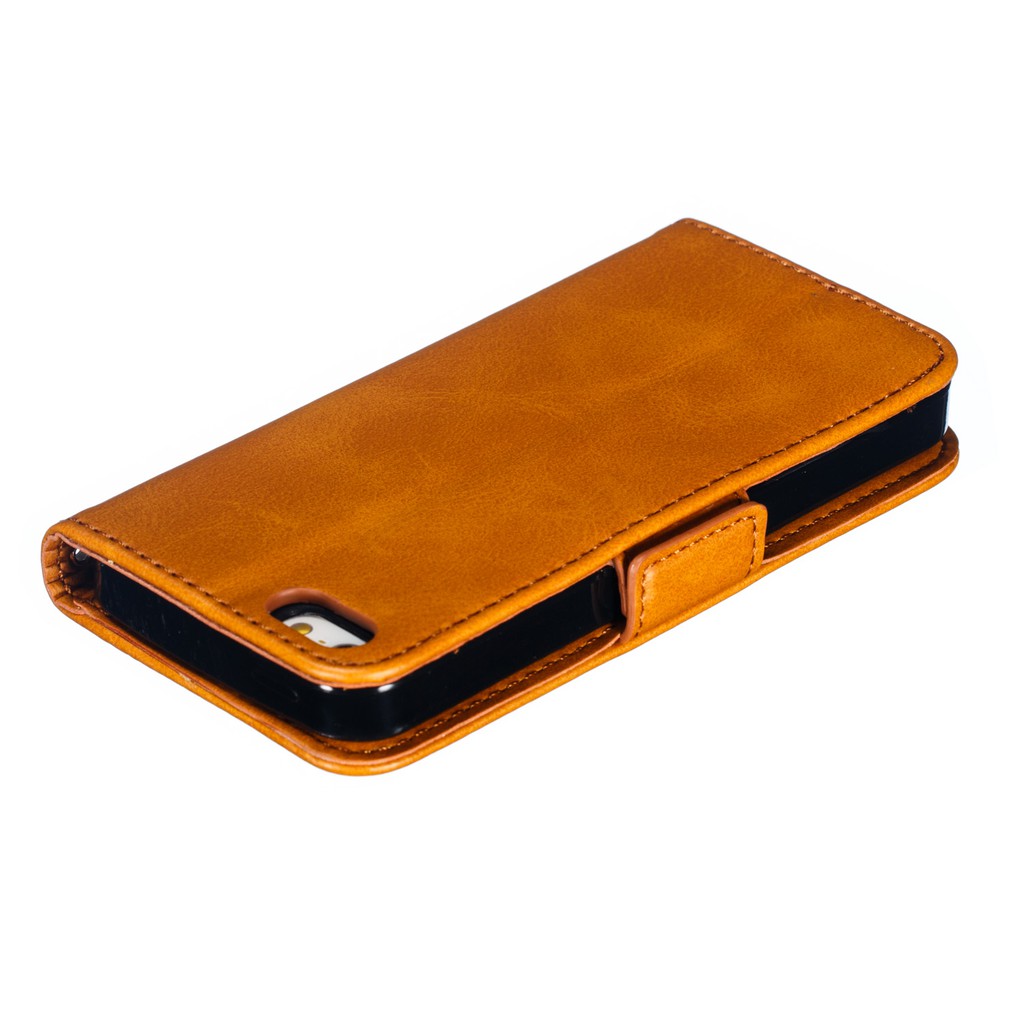 Bao da điện thoại nắp lật màu trơn sang trọng cho iPhone 5/5s/SE | BigBuy360 - bigbuy360.vn