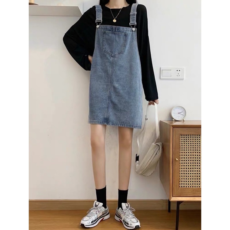 [KÈM ẢNH THẬT + SẴN] yếm váy bò túi ngực ulzzang hàn quốc | BigBuy360 - bigbuy360.vn