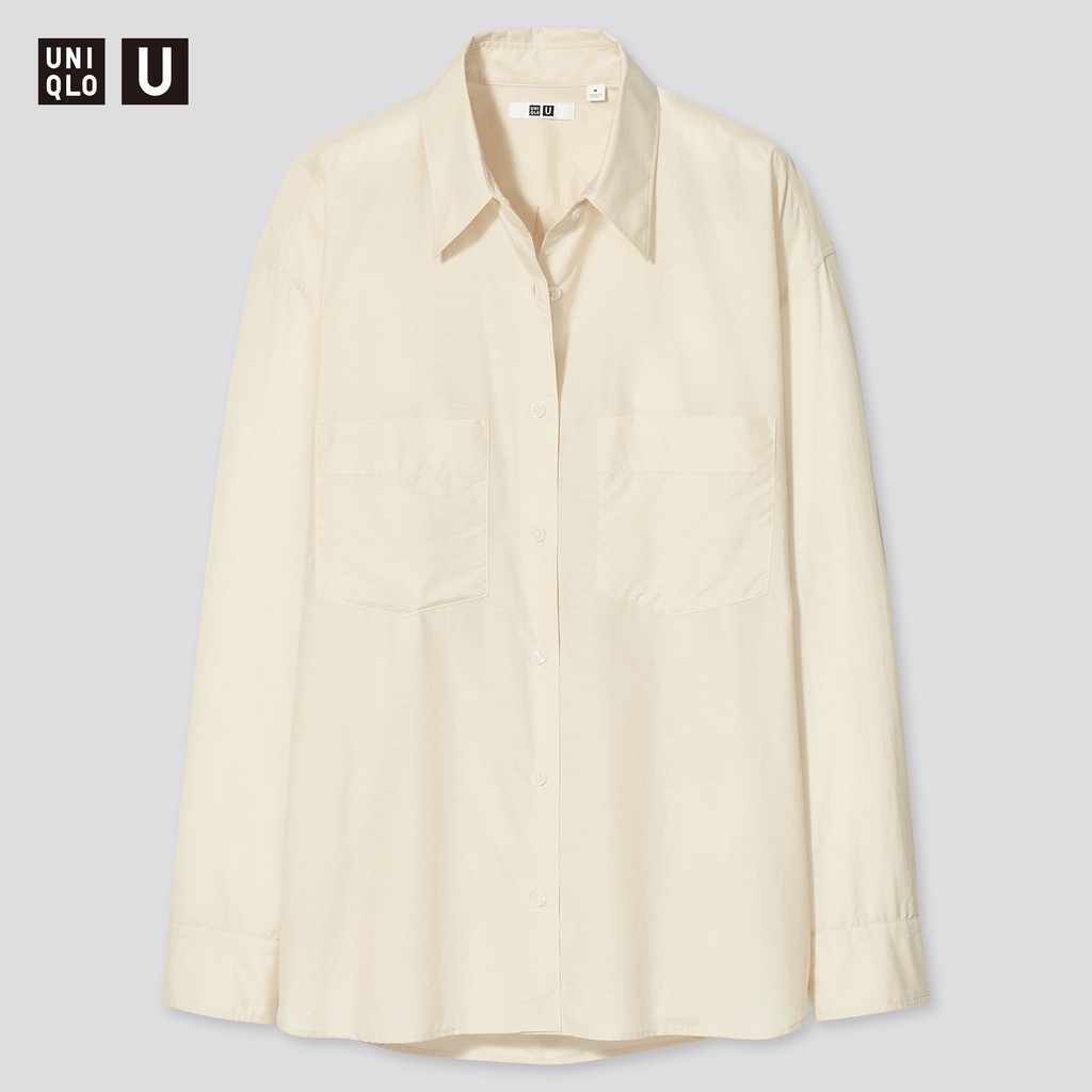 Áo sơ mi Nữ UNIQLO có túi đôi (tay dài) ❤️ (UNIQLO Nhật Chính Hãng)