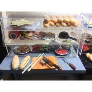 QUẦY BÁNH MÌ THỊT MINI ĐẤT SÉT NHẬT