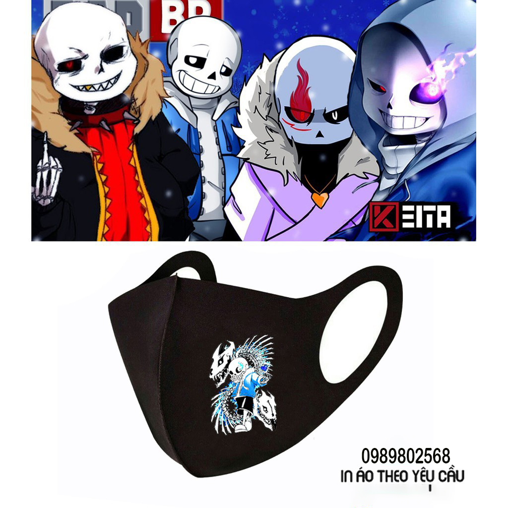 Khẩu Trang In Hình Sans Undertale Chống Bụi  | BigBuy360 - bigbuy360.vn