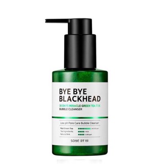 Sữa rửa mặt sủi bọt some by mi bye bye blackhead 30 days miracle green tea tox bubble cleanser