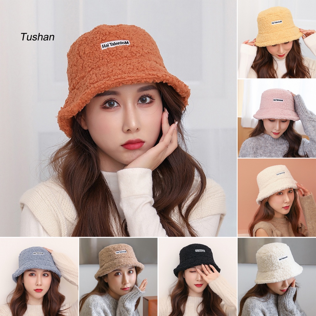 Mũ Bucket Chất Liệu Dày Dặn Thời Trang Mùa Đông Cho Nữ