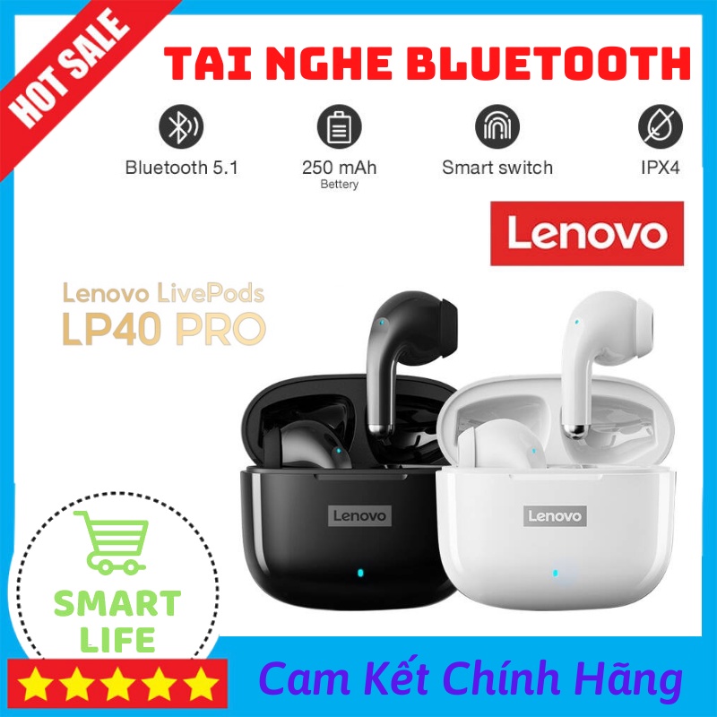 Tai Nghe Bluetooth Lenovo LP40 Pro TWS Tai Nghe Không Dây Điều Khiển Cảm Ứng Chống Ồn Chống Nước Hiệu Quả