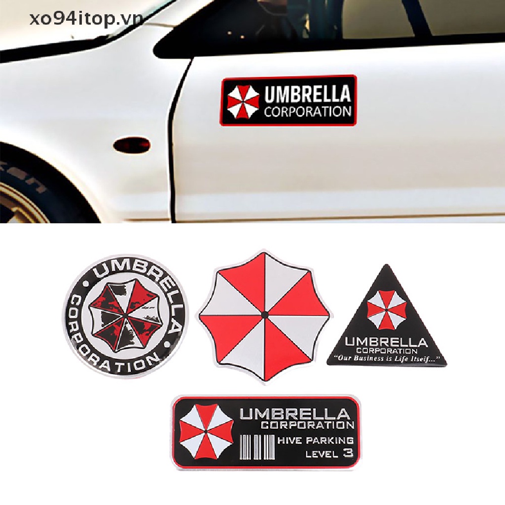 Miếng Dán Trang Trí Xe Hơi / Xe Máy In Chữ Umbrella Corporation Độc Đáo