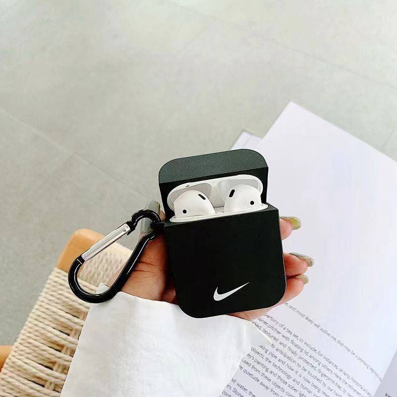 Vỏ bọc silicone cứng bảo vệ hộp sạc tai nghe bluetooth in hình logo Nike thích hợp cho Airpods 1/ 2 3 Pro