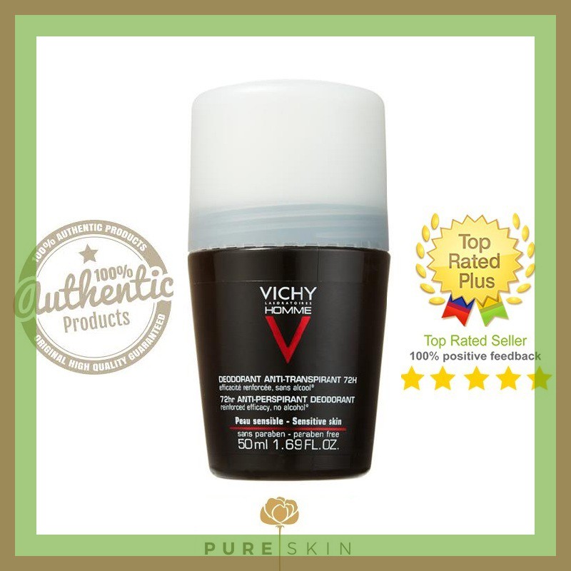 Lăn khử mùi vichy màu đen dành cho nam giới 50ml