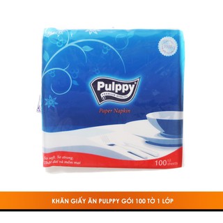 combo 10 Khăn Ăn Pulppy Napkin Gói 100 Tờ