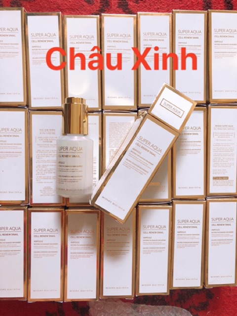 TINH CHẤT DƯỠNG DA SUPER AQUA CELL RENEW SNAIL AMPOULE 30ML