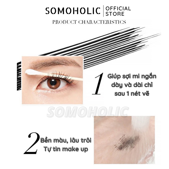 Mascara chuốt mi cong vút dày mi lâu trôi Lameila Somoholic MAS3