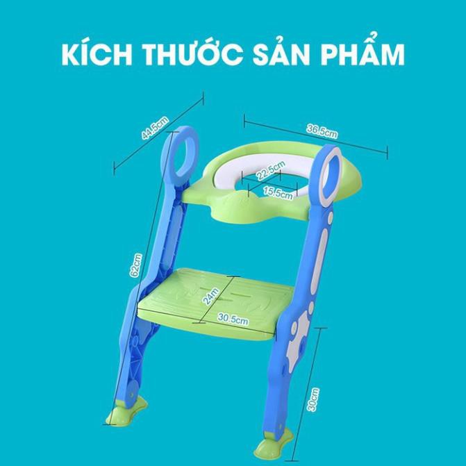 Thang vệ sinh cho bé tự đi vệ sinh Nắp bồn cầu có thang vịn mẫu mới