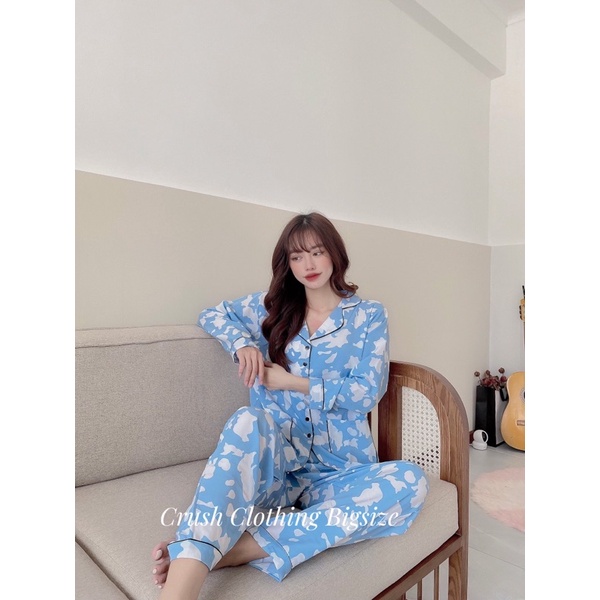 [Mẫu Đẹp] Pyjama Đồ Bộ  Bigsize 55-100kg Diện cực Đẹp Chất lụa Nhật  Cao Cấp