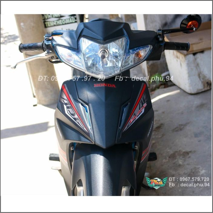Tem Blade Rời đỏ đen nhám (V)
