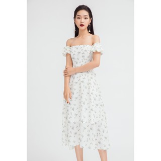Đầm dài trễ vai hoa - 20Again