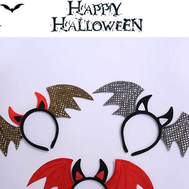 Băng đô cài tóc hình đôi cánh hoạt hình hóa trang halloween sáng tạo cho bé