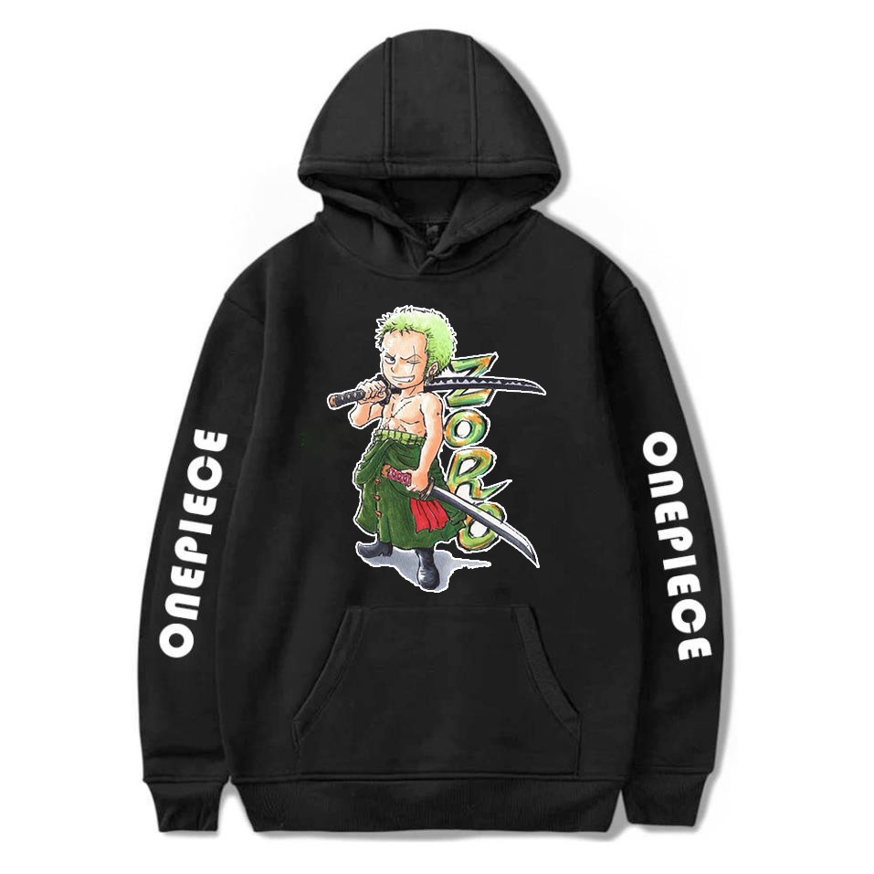 THANH LÝ 💥 hoodie Zoro chibi One Piece dài tay đẹp siêu ngầu giá rẻ nhất