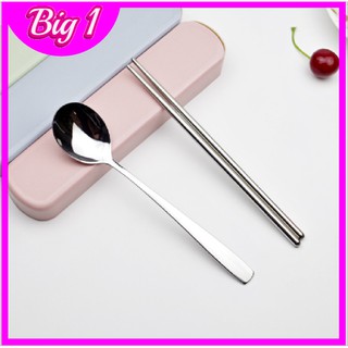 Set dụng cụ ăn uống thìa đũa bằng inox, Bộ dụng cụ ăn uống 2 món inox