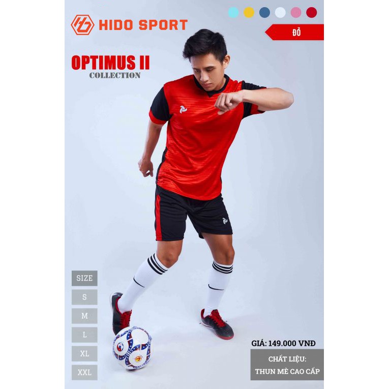 Áo bóng đá không logo thiết kế Just Play Optimus II 6 màu cao cấp