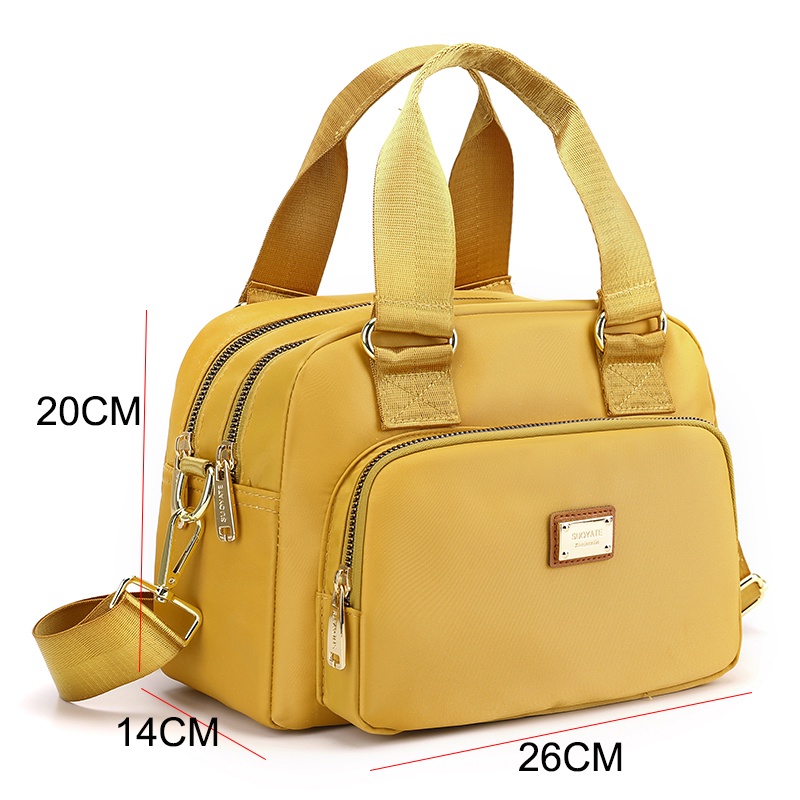 Túi Xách Đeo Vai Vải Canvas Chống Thấm Nước Đa Năng Thời Trang Cho Nữ