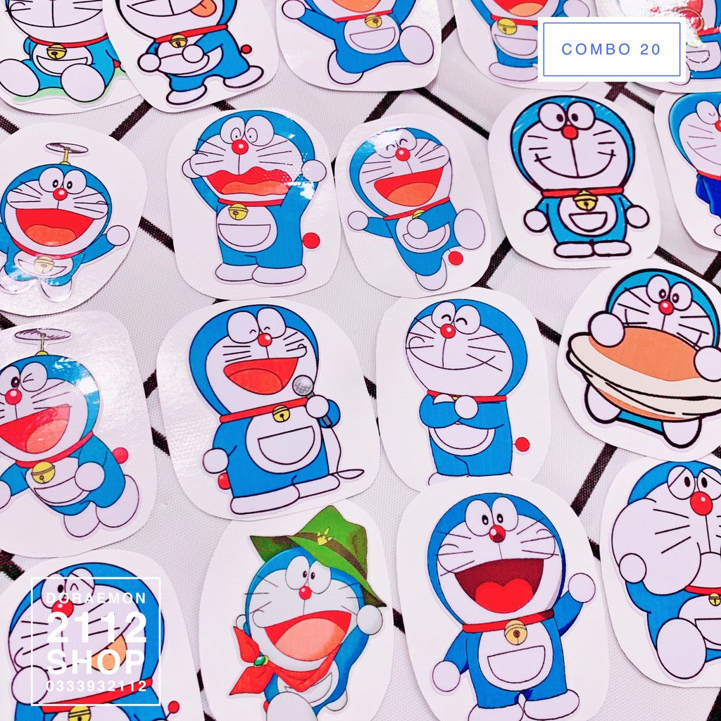 50 tem hình dán sticker Doraemon
