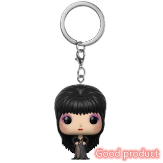 【In stock】 Funko Pop Keychain Adorable Key Pendant for Elvira Mistress of the Dark Horror Movie Figure Doll