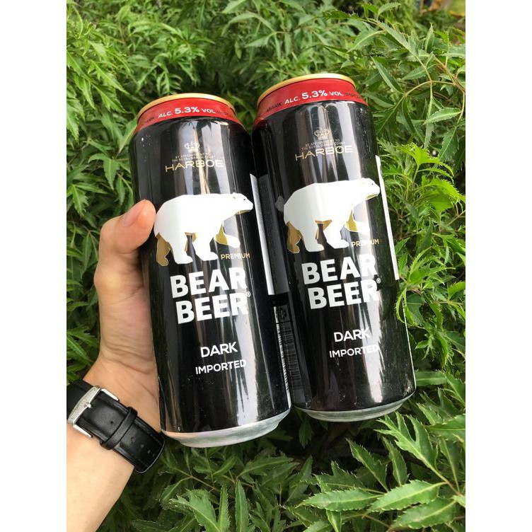 Bia Gấu Bear Beer Dark Imported 5.3% – Lon 500ml – Thùng 24 Lon