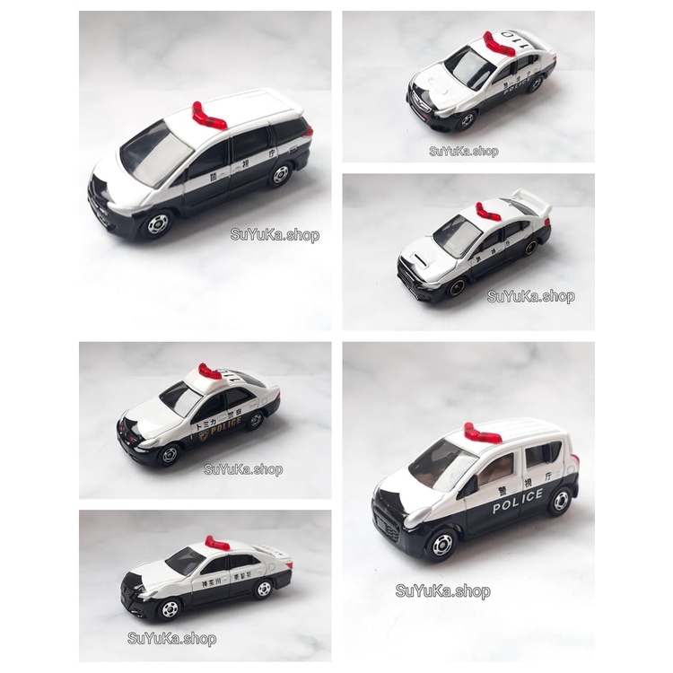 Xe Mô Hình Tomica c.sát màu trắng đèn đỏ