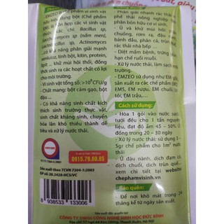 Chế phẩm ủ phân EM: EMZEO gói 200gr