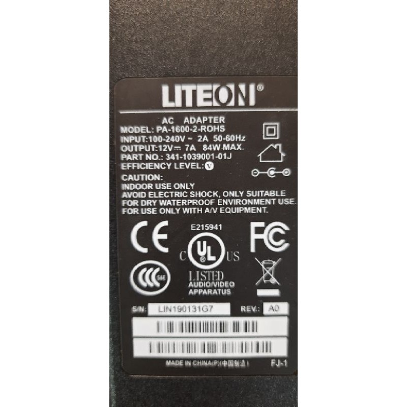 1 chiếc nguồn đúc kín Liteon 12v 7A hàng xịn chất lượng bảo hành 12 tháng đổi