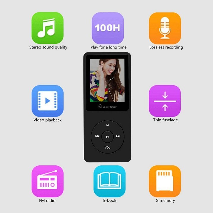 Máy nghe nhạc MP3 F8 (8GB) - Hỗ trợ nghe nhạc lossless