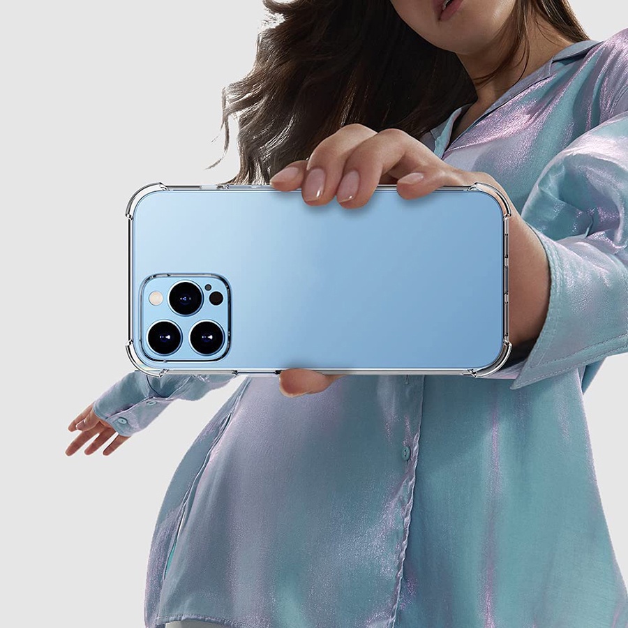 Ốp lưng mềm trong suốt chống sốc cho iPhone 11 12 13 14 Pro Max X XS XR 6 6s 7 8 Plus