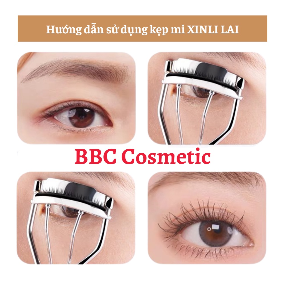 Kẹp mi XINLILAI tạo hiệu ứng cong mi có đệm silicon uốn mi cong tự nhiên - BBC Cosmetic