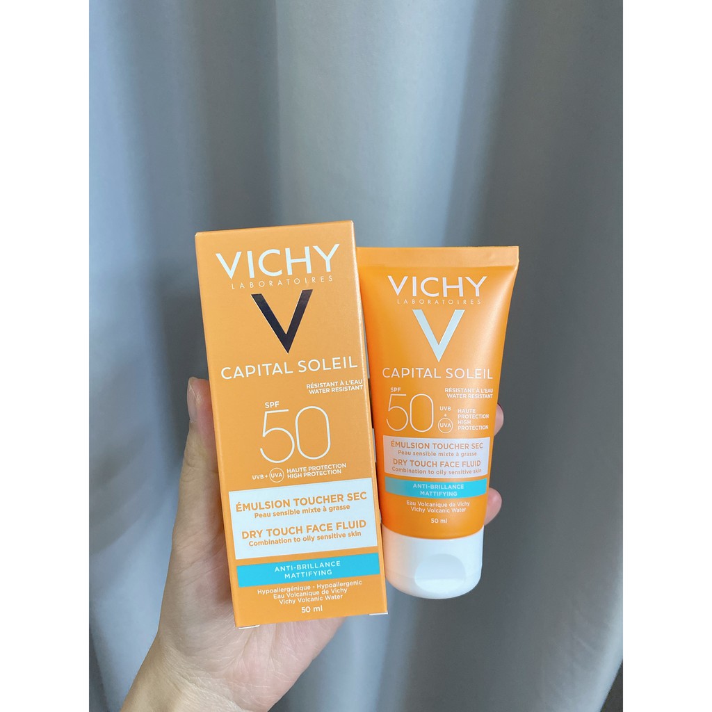 Kem chống nắng Vichy Capital Soleil Mattifying Dry Touch Face Fluid 50ml SPF 50 UVA +UVB