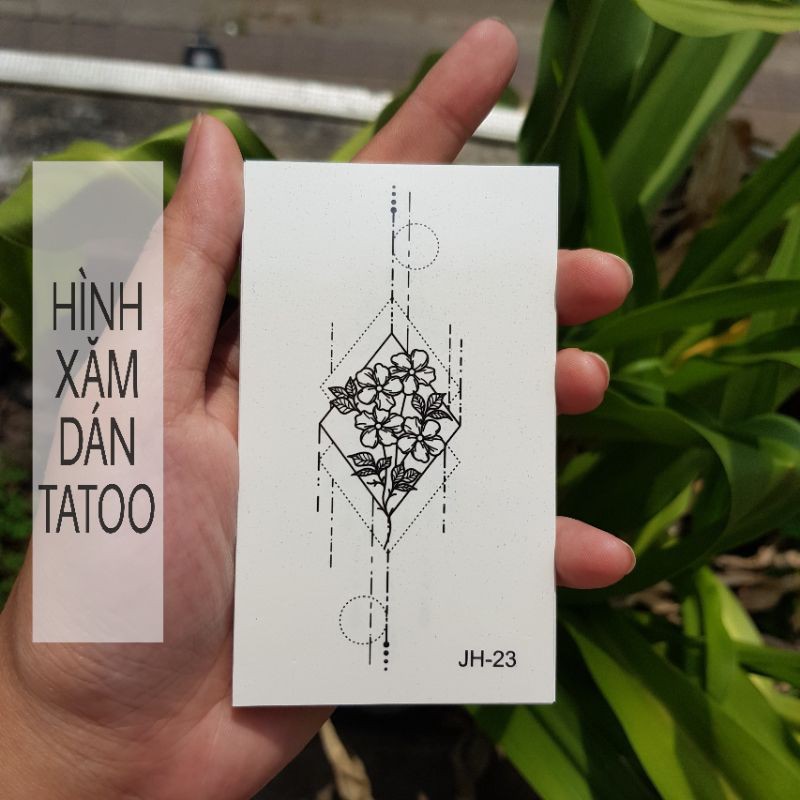 Hình xăm style boho jh23. Xăm dán tatoo mini tạm thời, size &lt;10x6cm