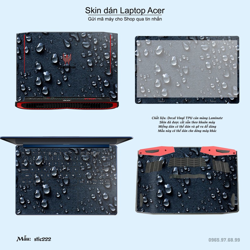 Skin dán Laptop Acer in hình Hoa văn sticker _nhiều mẫu 36 (inbox mã máy cho Shop)