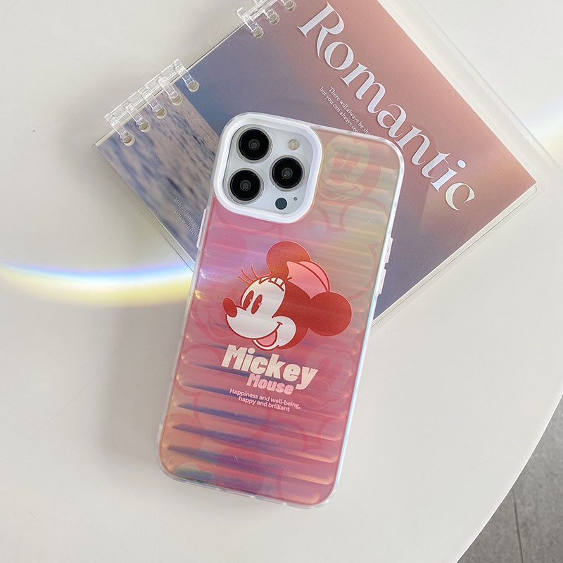 DISNEY Ốp Điện Thoại Hình Chuột Mickey Minnie Vân Vali iphone 13 Pro Max i13 13pro 11ProMax i11 X XR Xs Max 12Pro 12 Pro Max