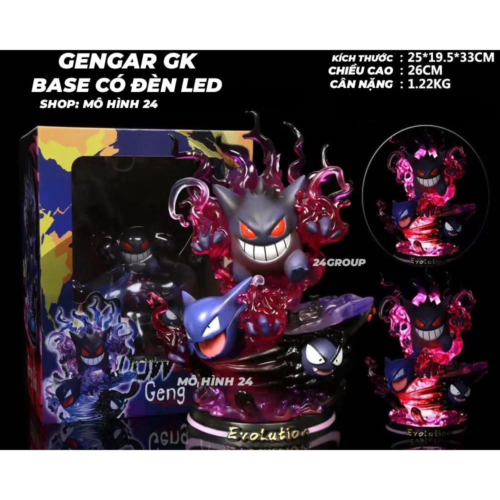 Mô hình nhân vật Pokemon GK size to thú evolution Charamander Bulbasaur gengar squitle blacephalon mewtwo huyền thoại